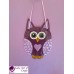 Owl Decor - Owl Wall Hanging - Owl Wall Decor - Purple Owl Decor - Purple Owl Nursery Decor - Purple Glitter Owl Wall Hanging - Salt Dough
